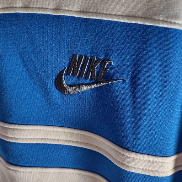 Nike Blue and White Zip Up Sweater - Picture 3 of 4